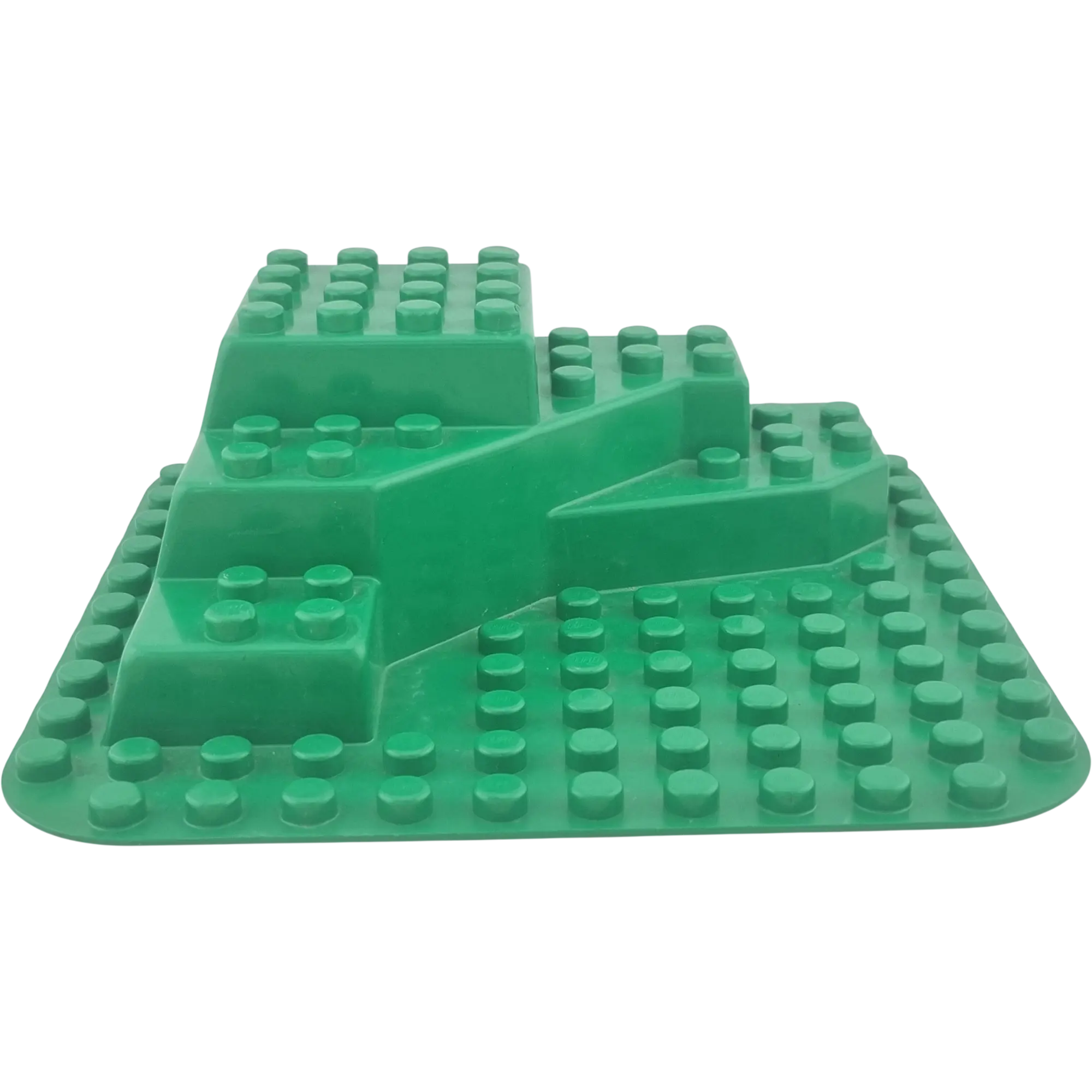Lego Duplo 6433 Bauplatte Dunkelgrün, Hügel Felsen, uneben B-Ware
