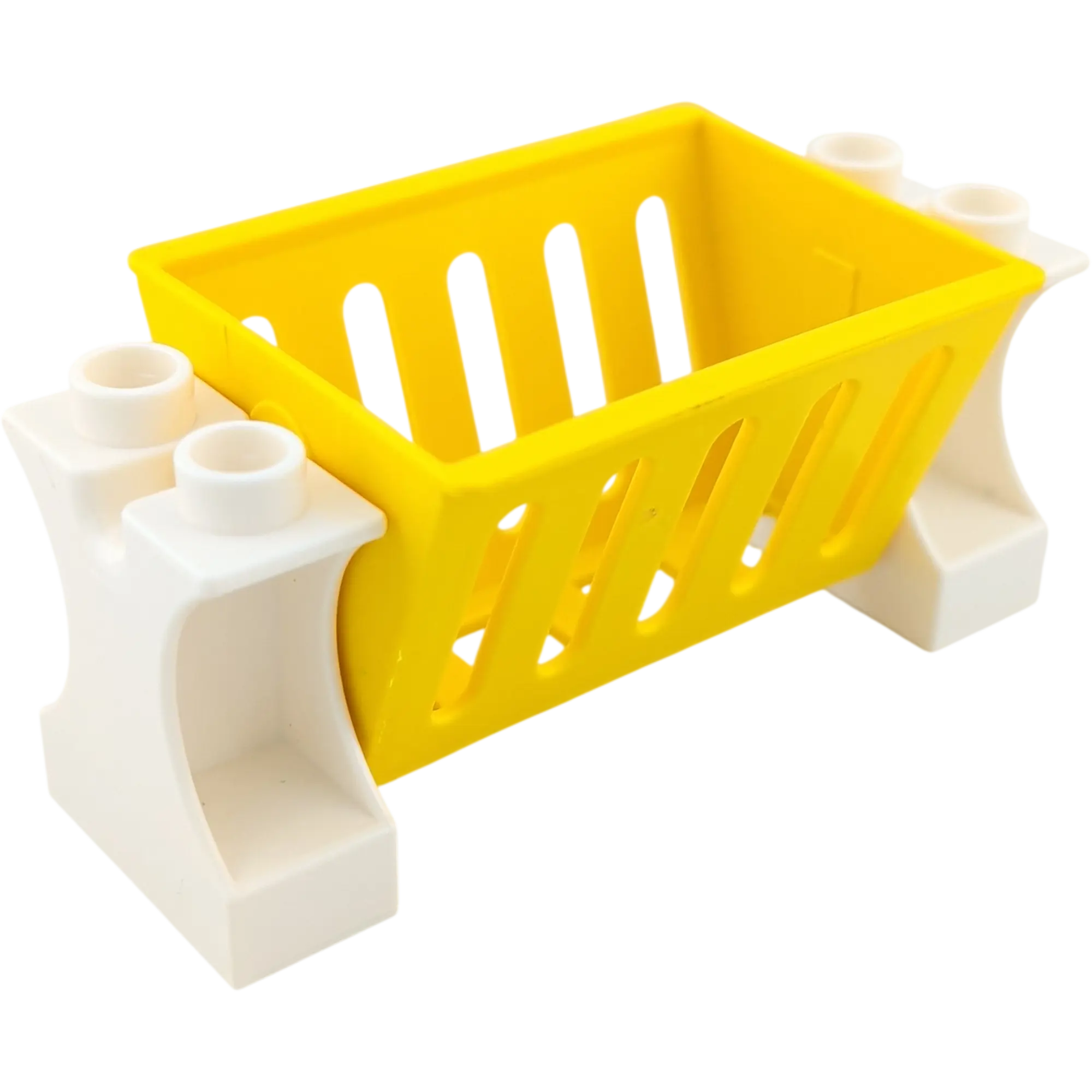 Lego Duplo Heuraufe mit Ständer Gelb Weiß
