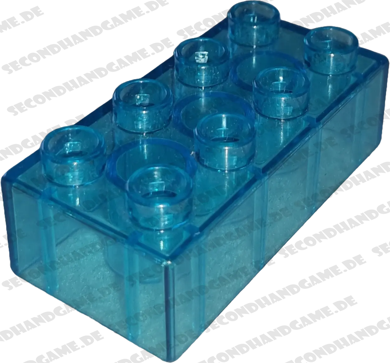 Lego Duplo 2x4 Baustein 3011 Transparent Blau