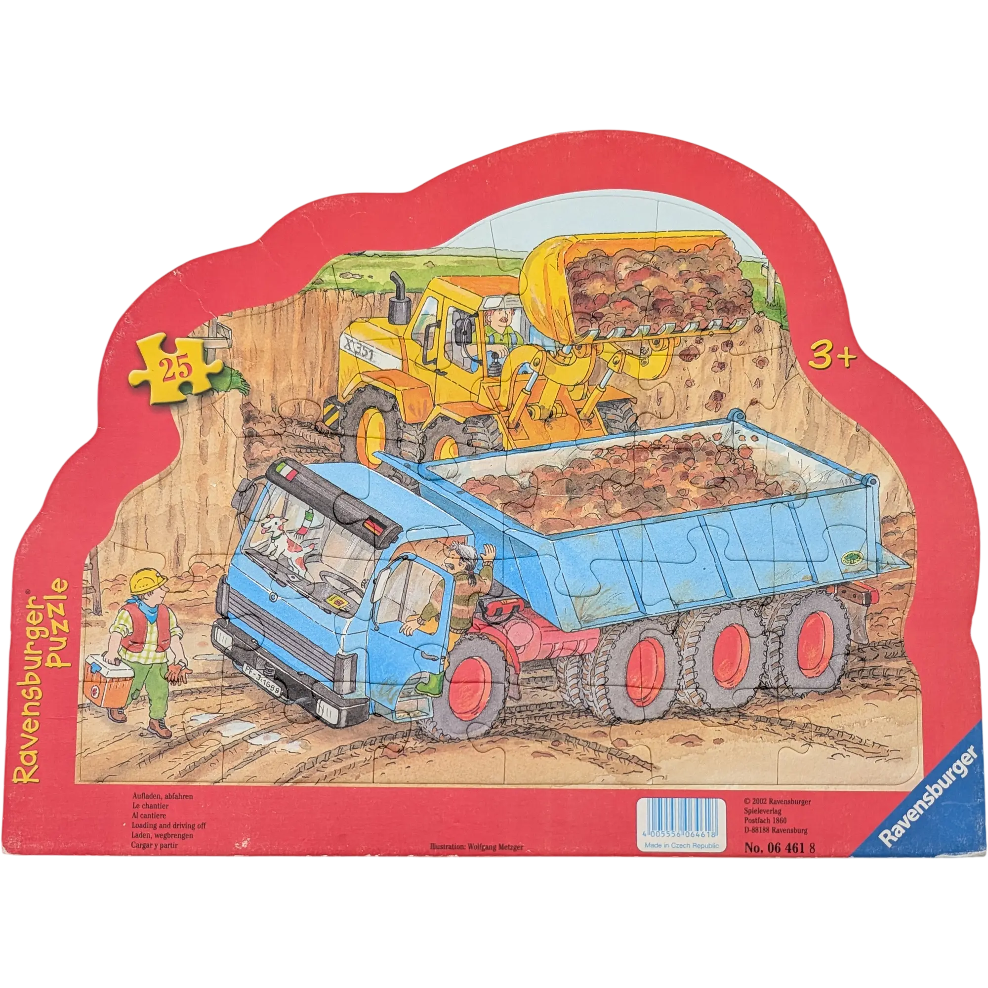 Ravensburger Konturenpuzzle Aufladen, abfahren 25 Teile 064618 Baustelle