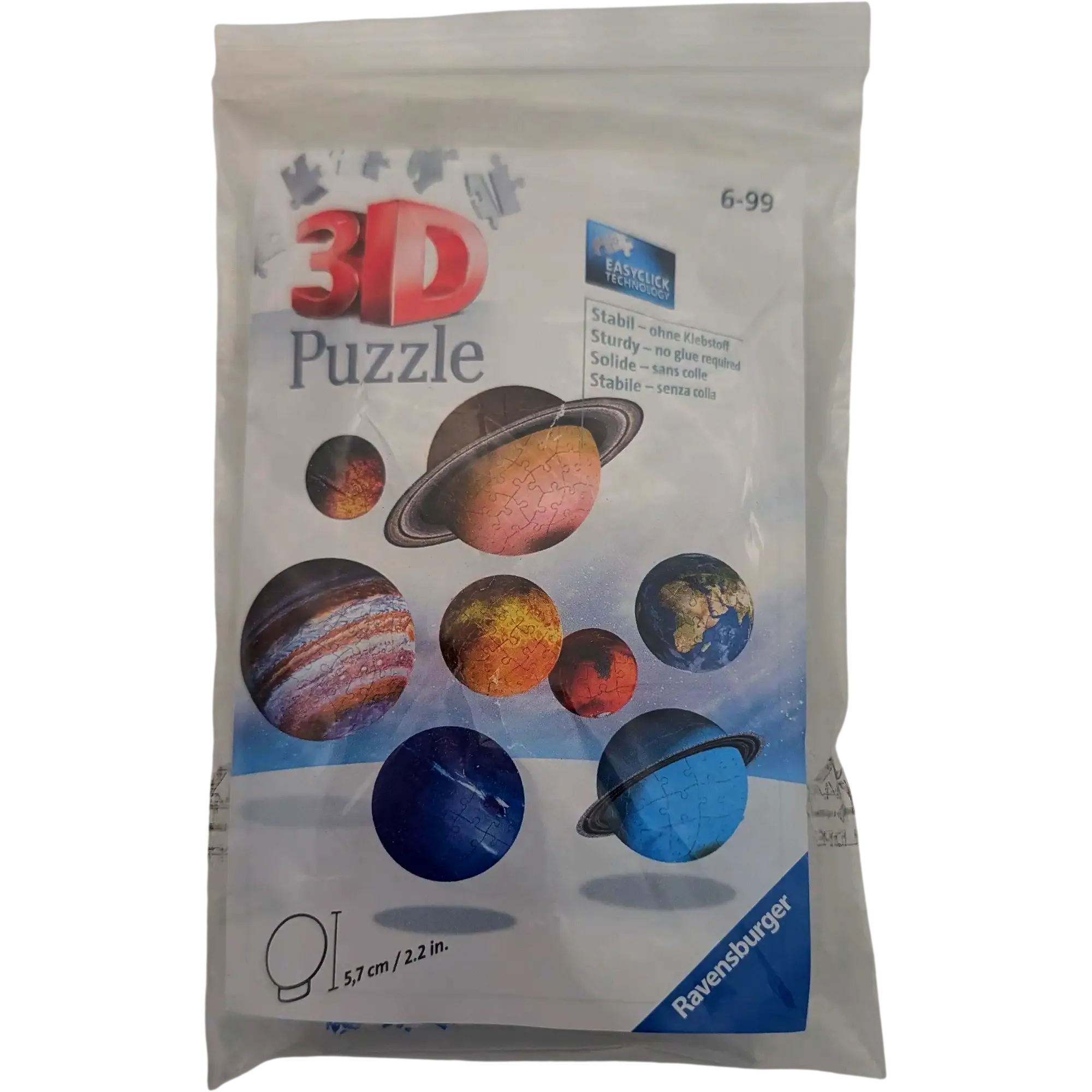Ravensburger 3D Puzzle Planeten Puzzleball 5,7 cm EasyClick
