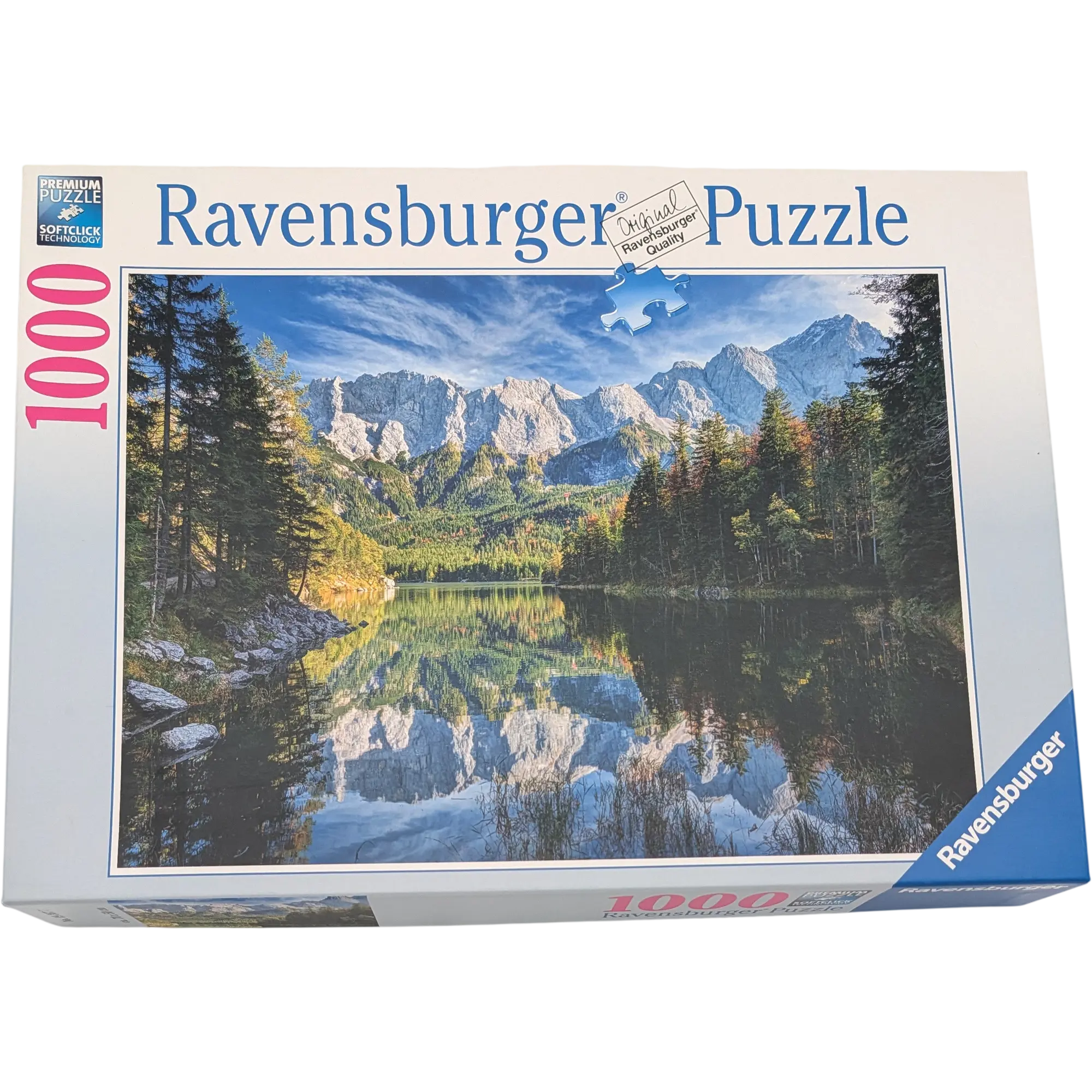 Ravensburger Puzzle 1000 Teile 193677 Eibsee mit Wettersteingebirge und Zugspitze