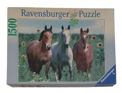 Ravensburger Puzzle 1500 Teile 163656 Pferde im Sonnenblumenfeld