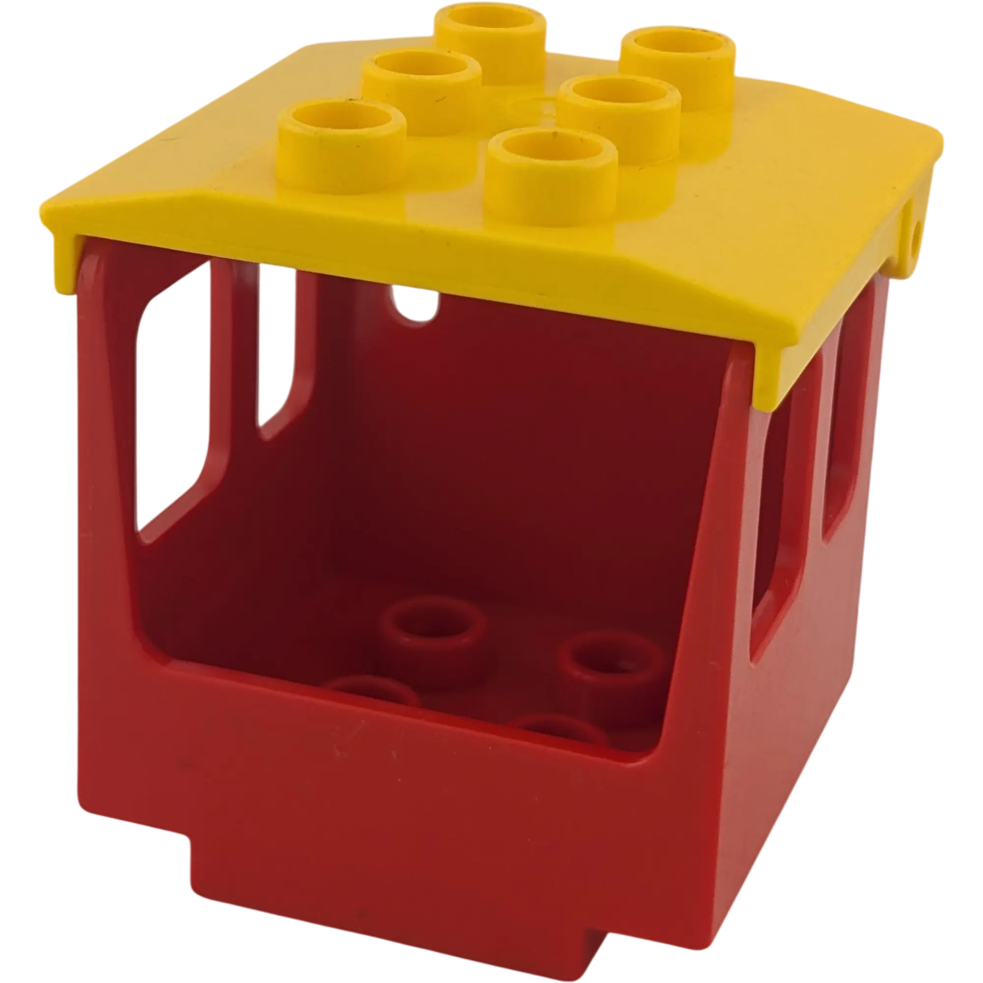 Lego Duplo 4544 Aufsatz Rot Kabine Führerhaus mit Aufschrift Circus und gelbem Dach und Kreisen