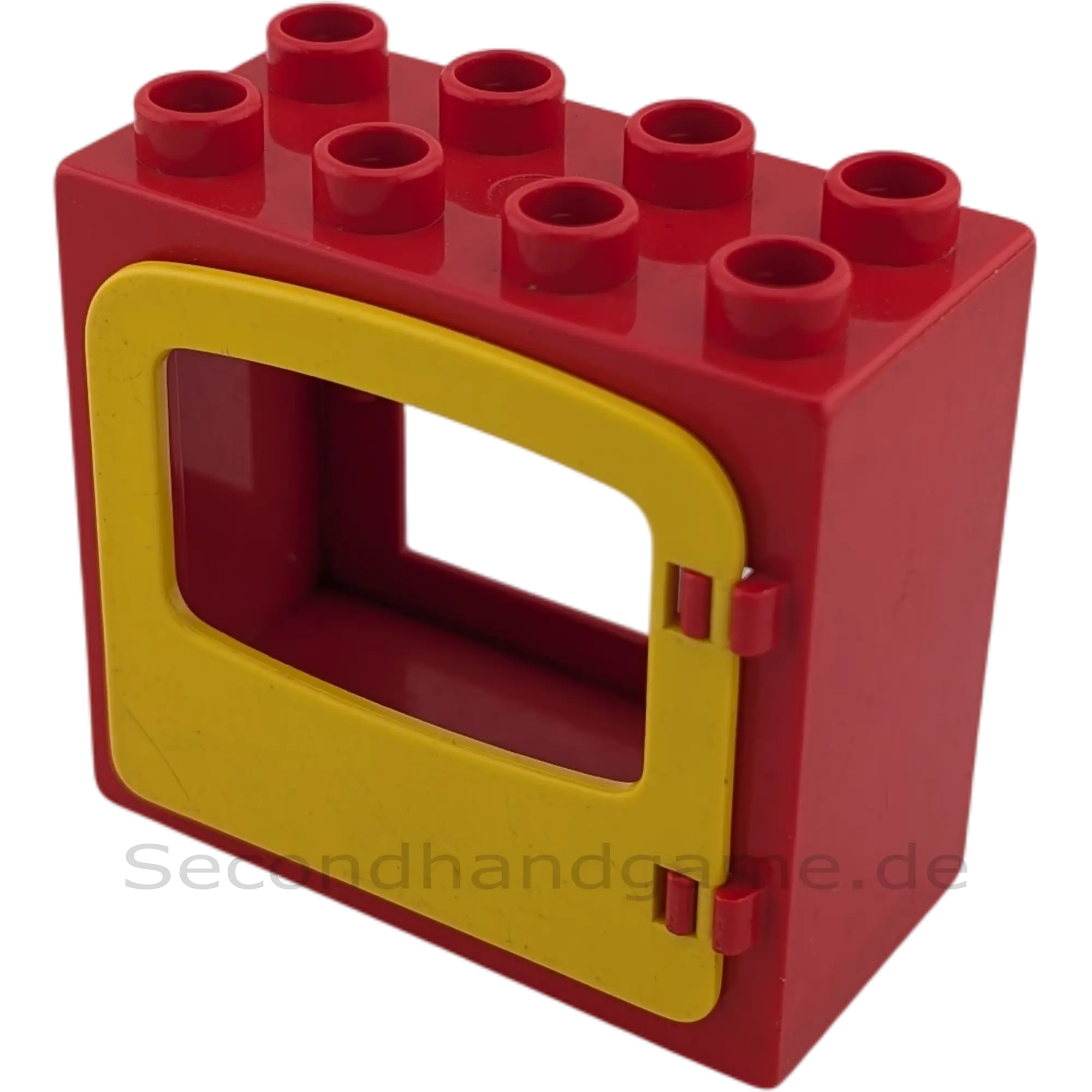 Lego Duplo 61649 Fenster Rot mit Gelber Klappe halb geöffnet