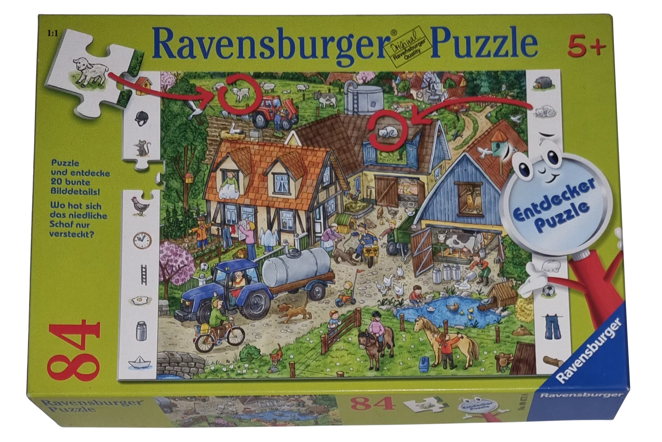 Ravensburger Entdecker Puzzle 84 Teile 096718 Bauernhof