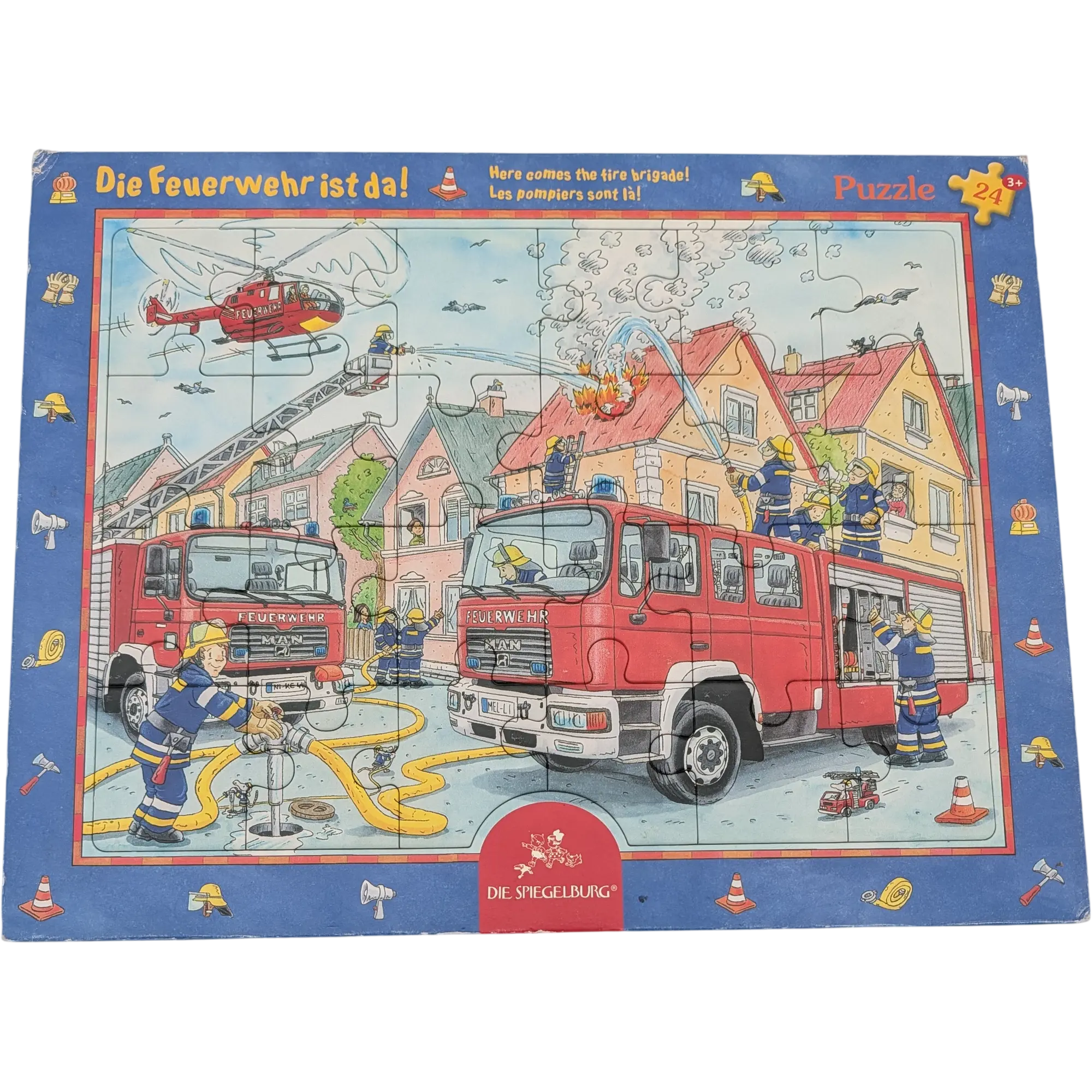 Die Spiegelburg Rahmenpuzzle 24 Teile Die Feuerwehr ist da! 20713