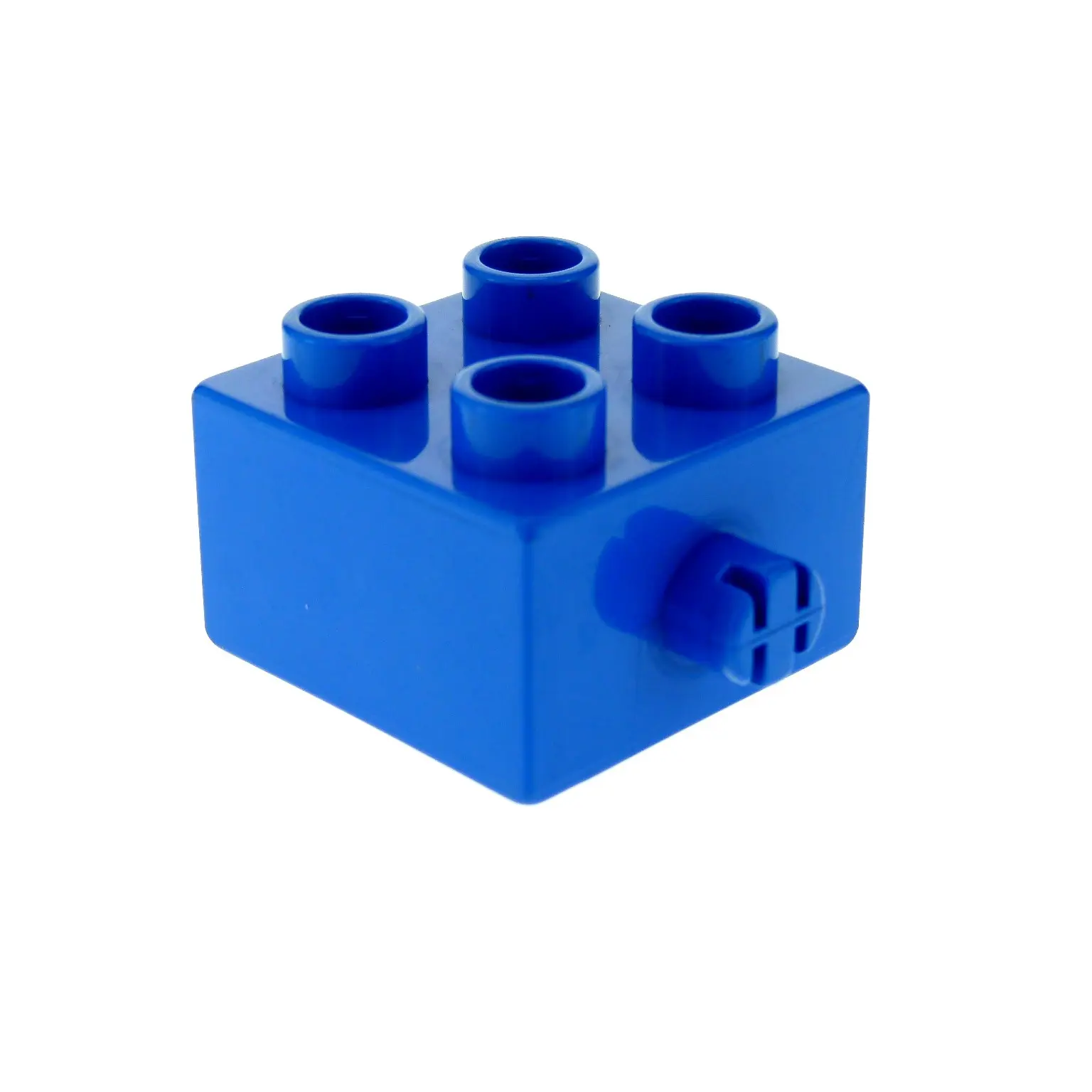 Lego Duplo 2x2 Stein Baustein mit Noppe Pin an einer Seite 3966 Blau