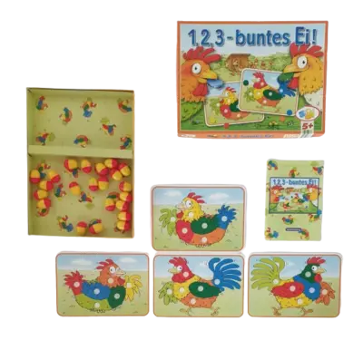 Bookmark 1, 2, 3 - buntes Ei!