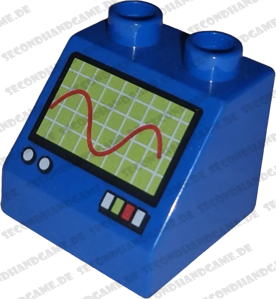 Lego Duplo 6474 Schrägstein 2x2x1 Blau Monitor Computer