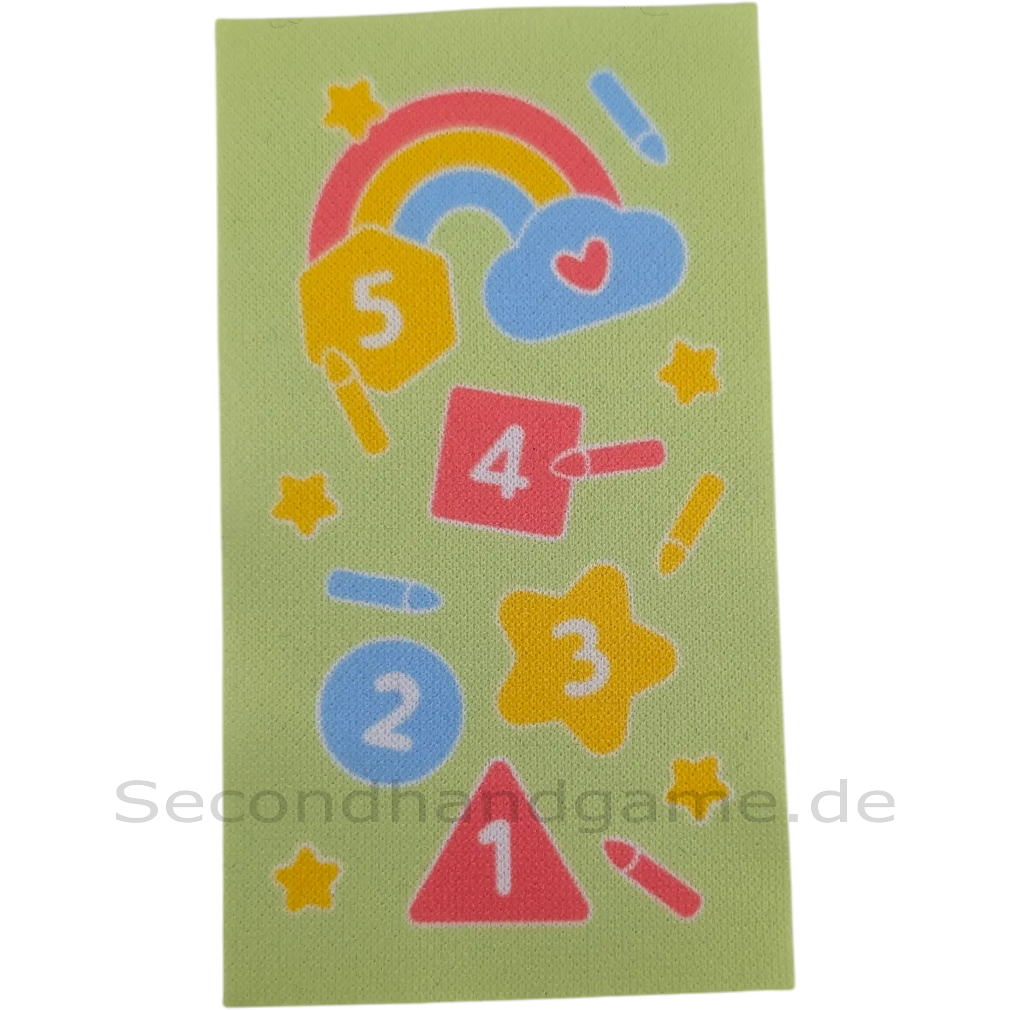 Lego Duplo Stoff Teppich Deko Haus Größe ca. 9x5cm  Bunt Regenbogen Zahlen