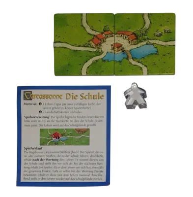 Carcassonne Die Schule Mini-Erweiterung Durchsichtig