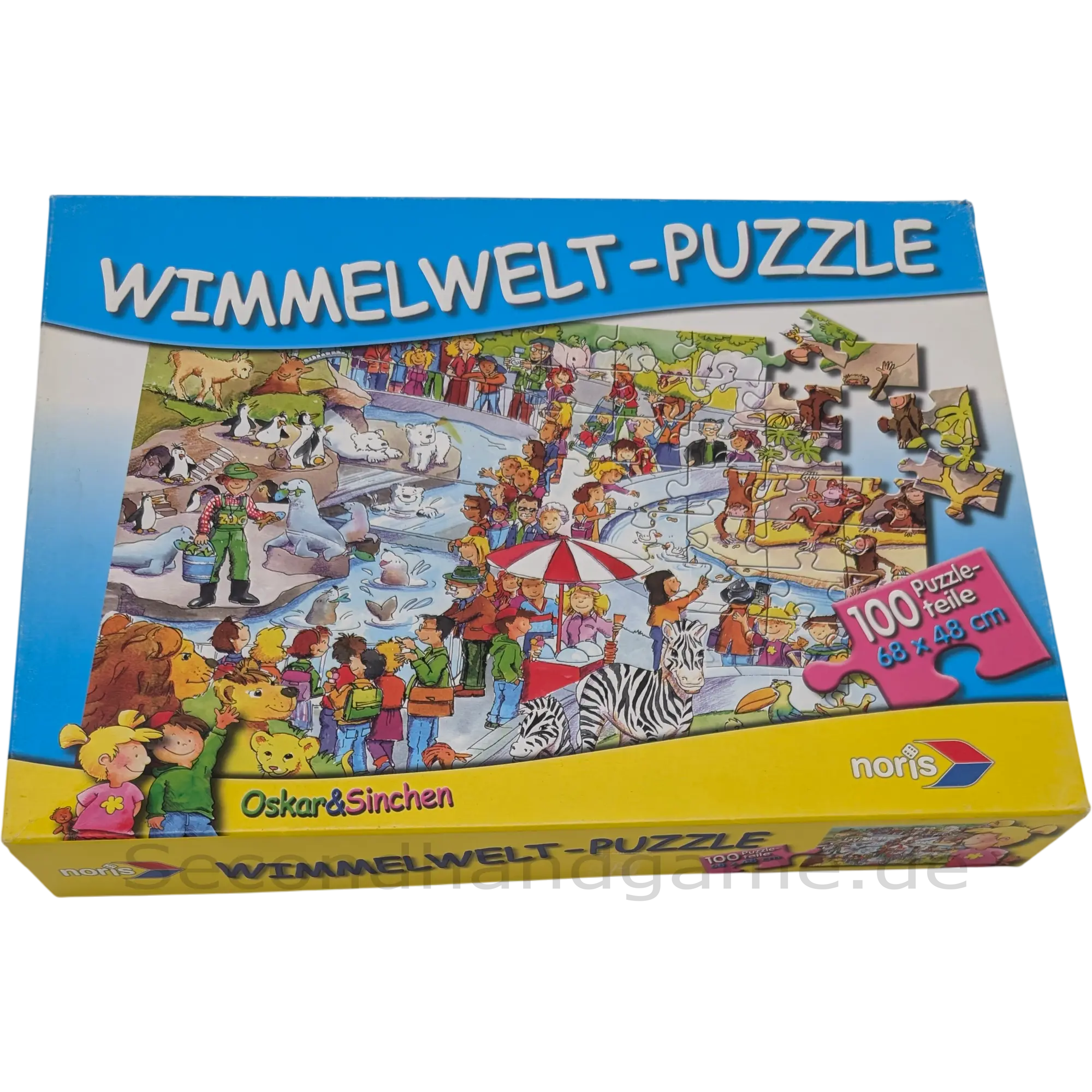 Noris Wimmelwelt-Puzzle Im Zoo 100 Teile 06933, ab 6 Jahren