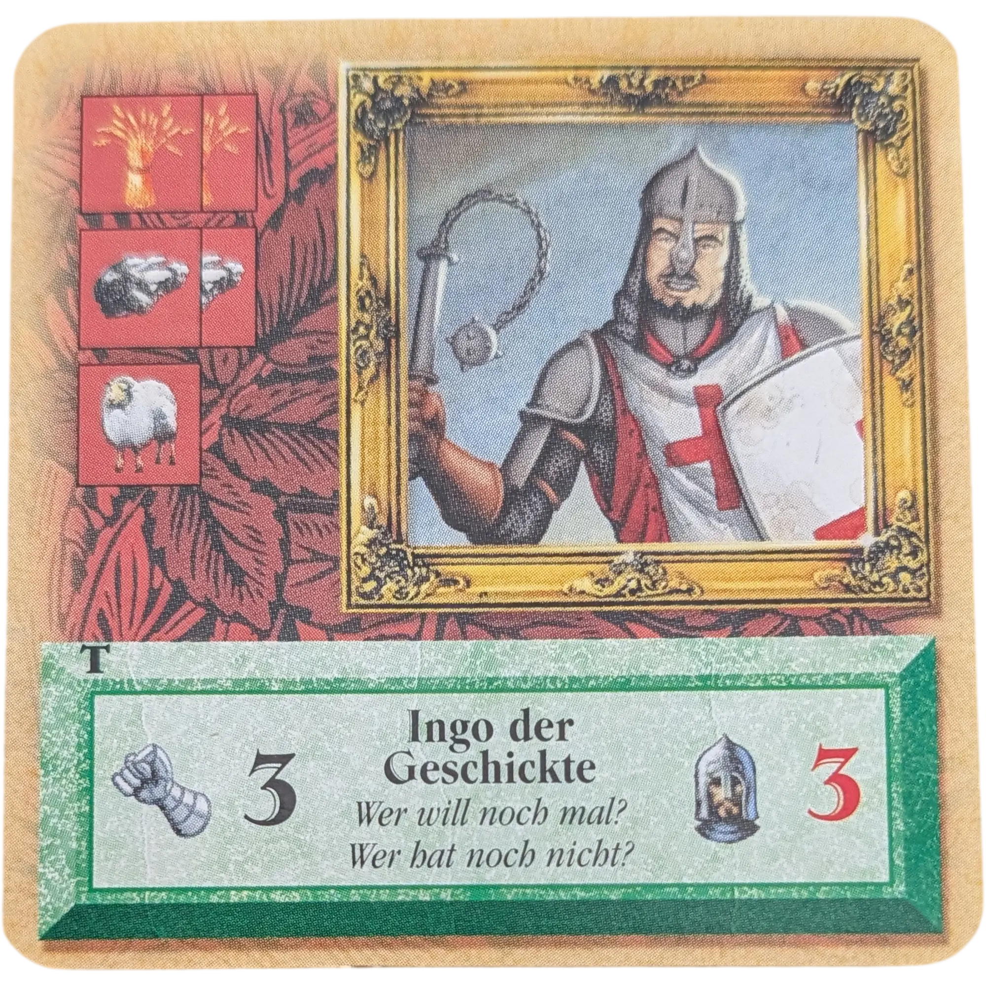 Kosmos Catan das Turnierset zum Kartenspiel Ersatzteile Karte Grün Ingo der Geschickte