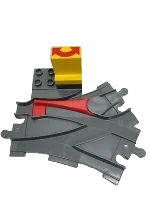 Lego Duplo Weiche Dunkelgrau Schienenwechsler mit Richtungsstein