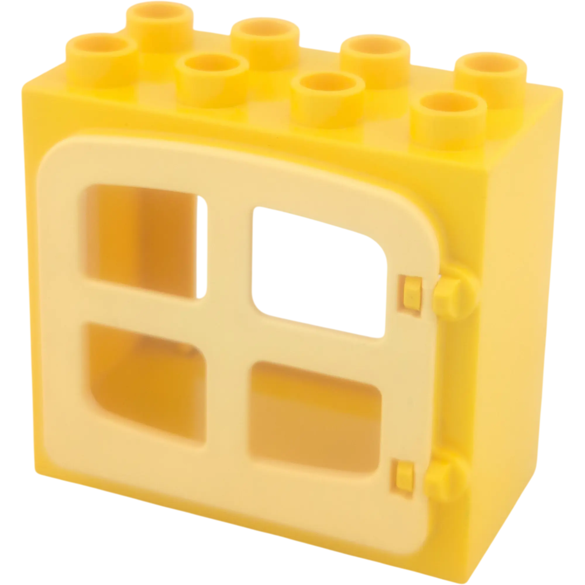 Lego Duplo 61649 Fensterrahmen Gelb mit vier beigen Fenstern