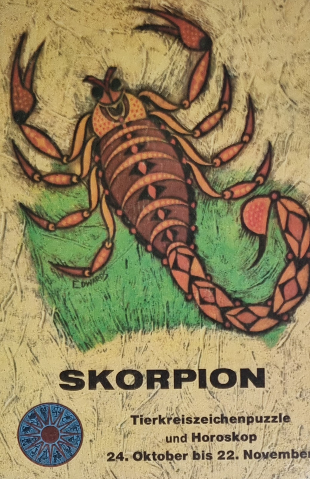 MB Tierkreiszeichenpuzzle und Horoskop Skorpion 125 Teile 3088D