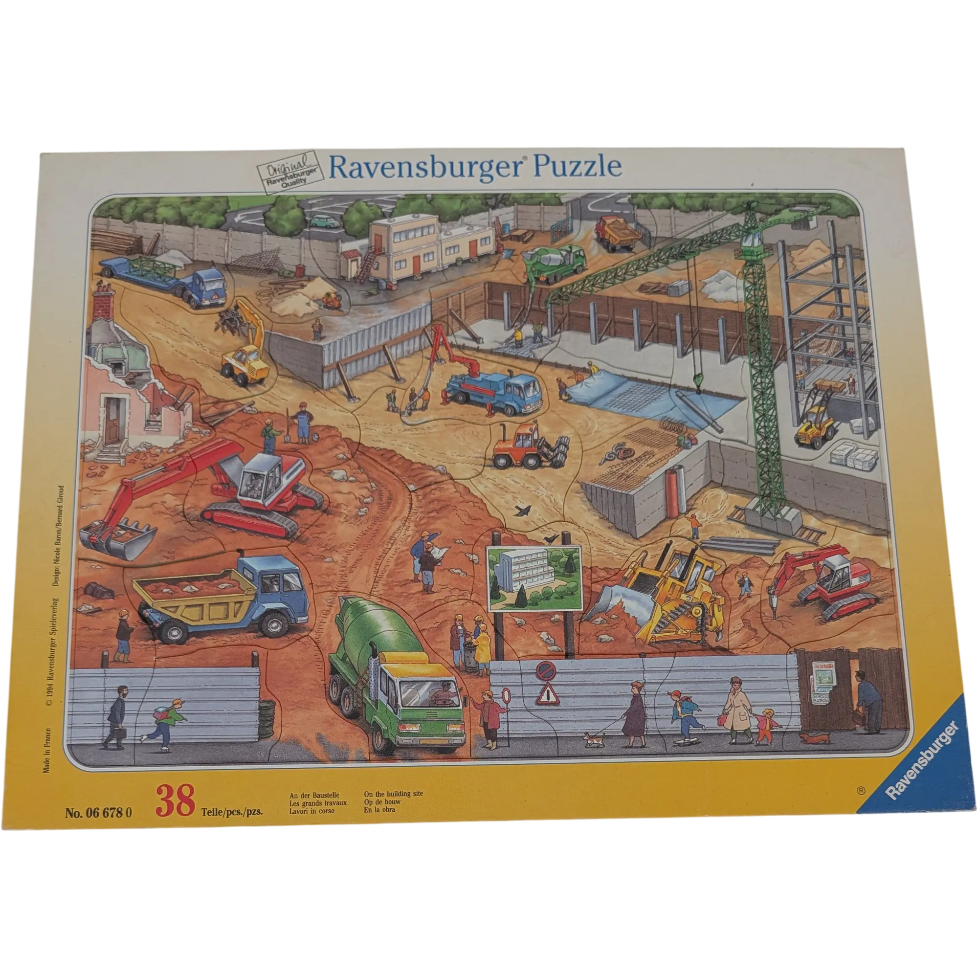 Ravensburger Rahmenpuzzle An der Baustelle 38 Teile 066780
