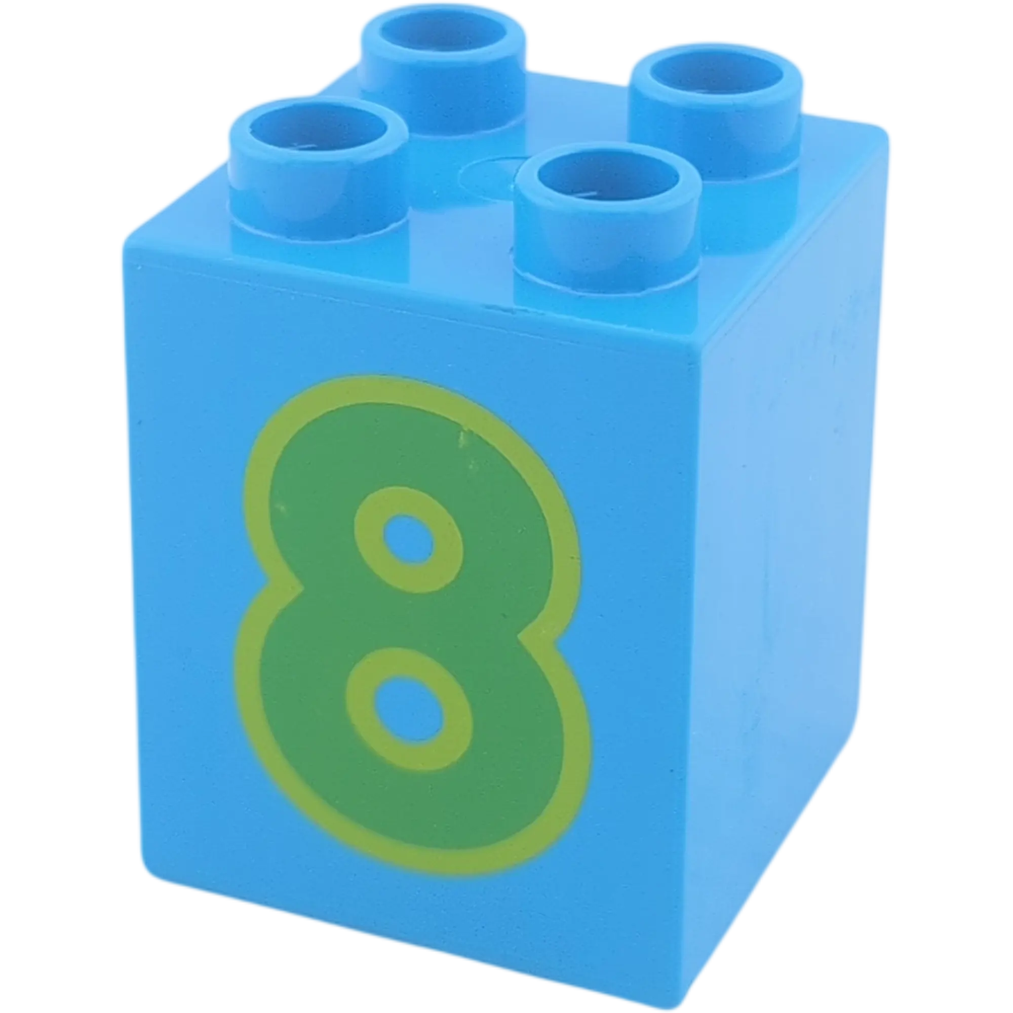 Lego Duplo 2x2x2 Stein Azur Zahl Acht