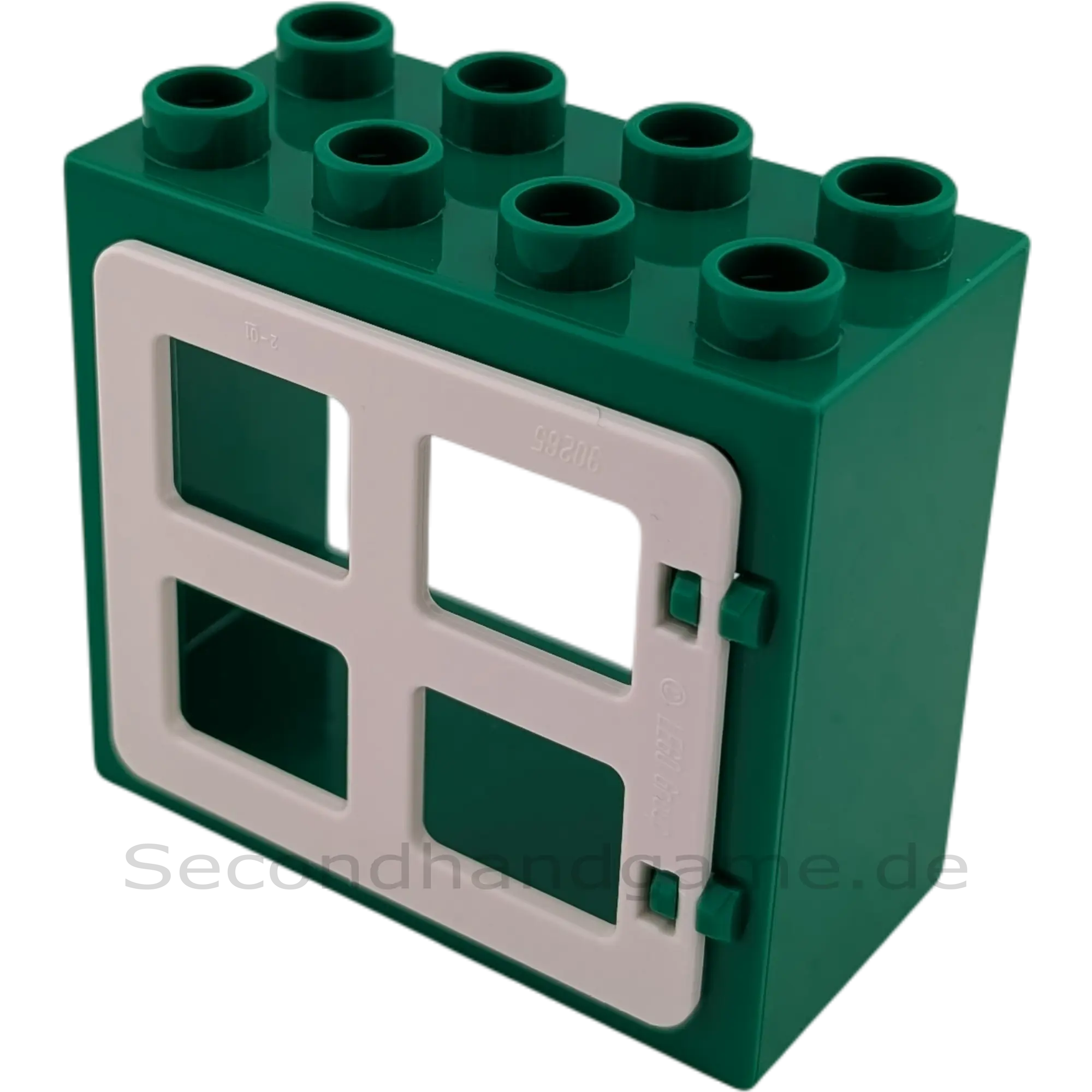 Lego Duplo 61649 Fenster Dunkelgrün mit 4 weißen Fenstern