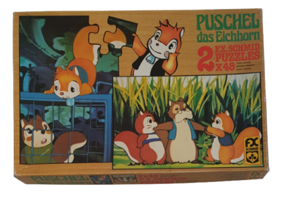 FX Schmid Puzzle 2 x 48 Teile Puschel das Eichhorn