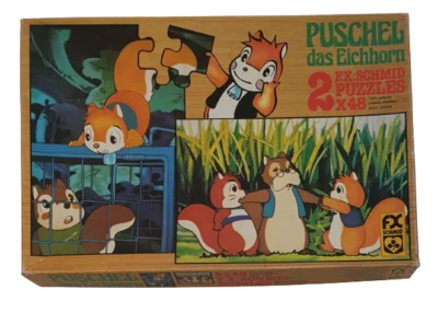 FX Schmid Puzzle 2 x 48 Teile Puschel das Eichhorn