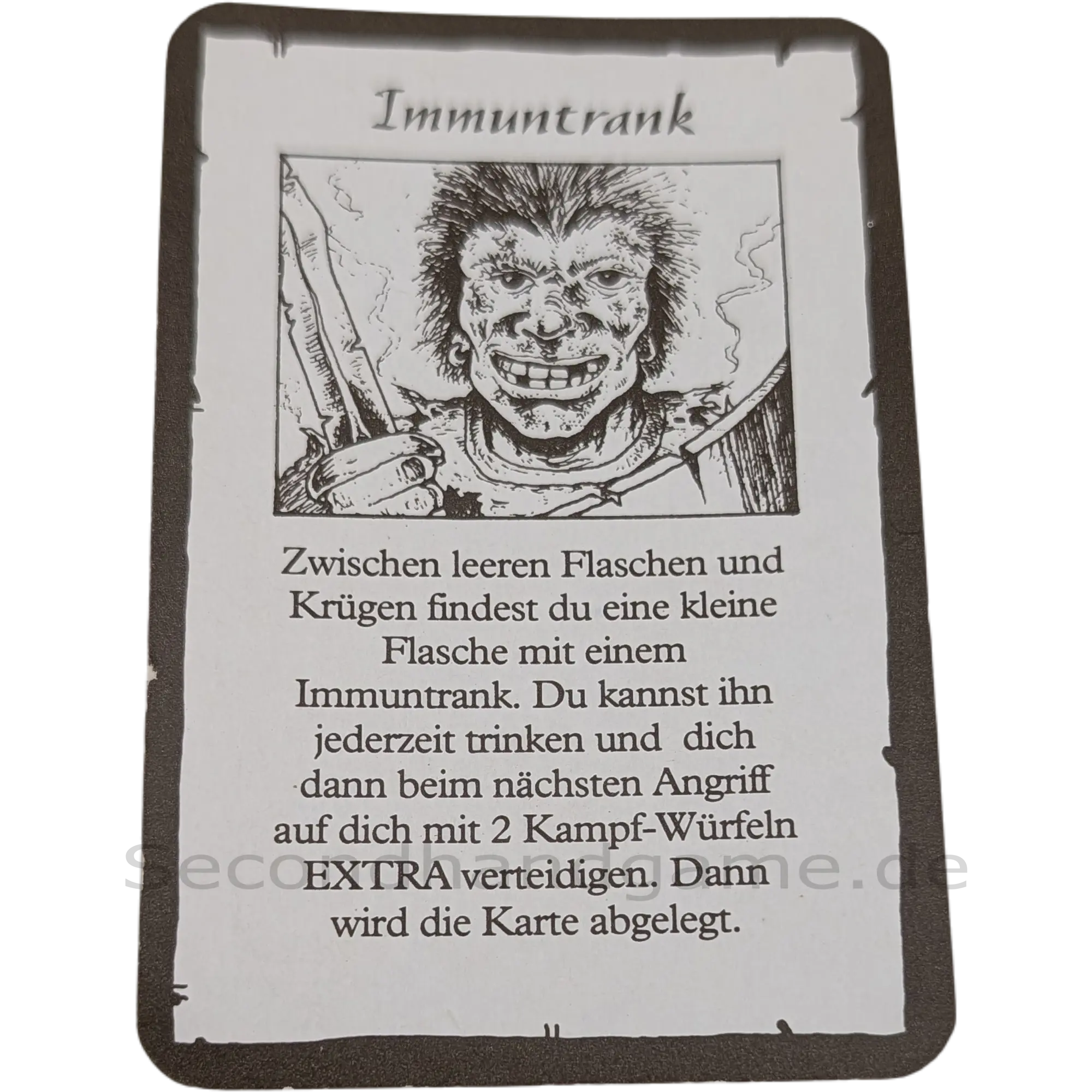 MB Hero Quest Master Ersatzteil Schatz Karte Immuntrank