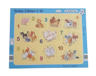 Innovakids Grifflochpuzzle Erstes Zählen 1-10 ab 18 Monate 10 Teile