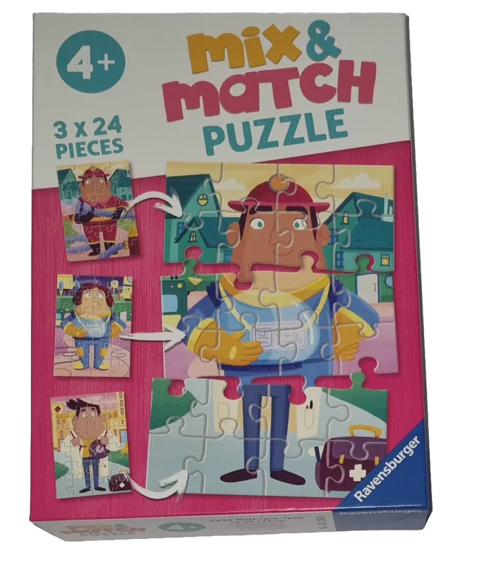 Ravensburger Mix & Match Puzzle 3 x 24 Teile 051366 Meine liebsten Berufe