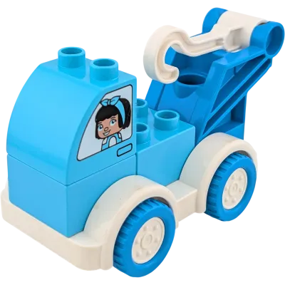 Lego Duplo Abschleppwagen mit Haken Azur Weiß Medium Blau