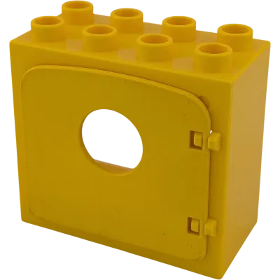 Lego Duplo 2x4 Fensterrahmen Gelb mit gelber Tür und Guckloch