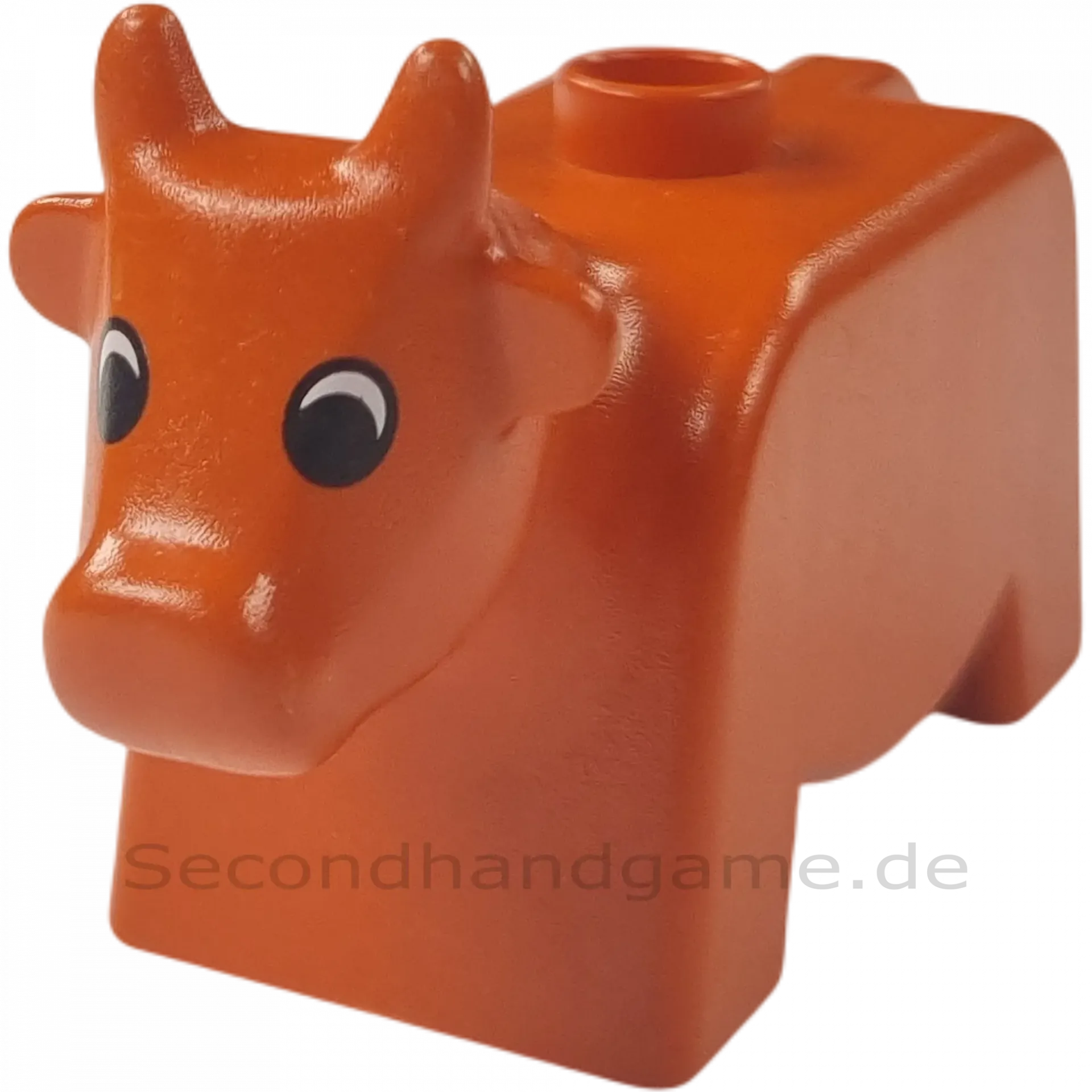 Lego Duplo Kuh Bulle Braun geöffnetes Auge