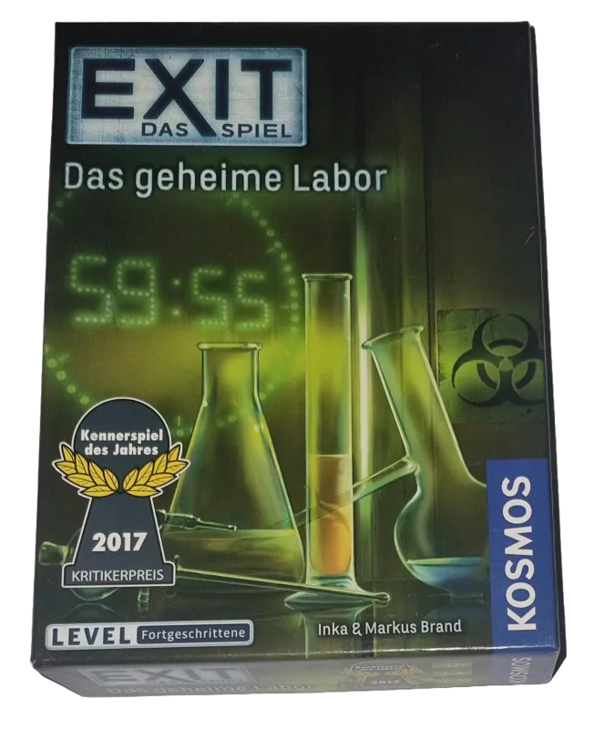 Kosmos Exit Das Spiel Das geheime Labor Level Fotgeschrittene