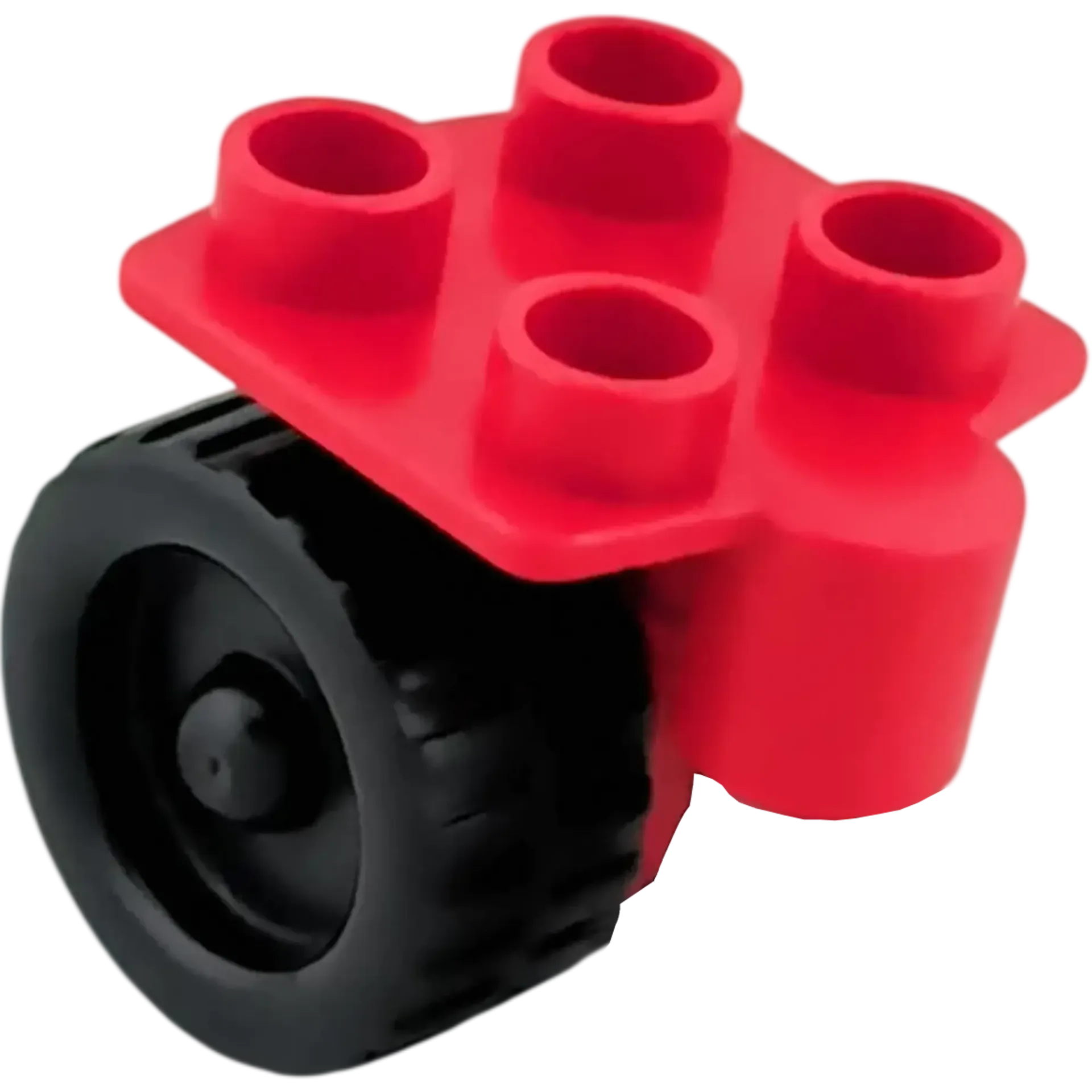 Lego Duplo Anhänger Klein Rot Räder Schwarz