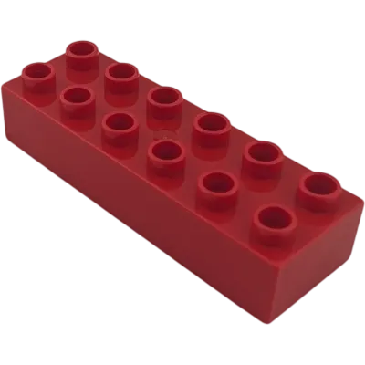Lego Duplo 2300 Baustein 2x6 Rot