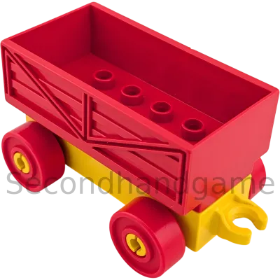 Lego Duplo Eisenbahn Güteranhänger Gelb Rot