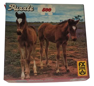 FX Schmid Pfere Puzzle 500 Teile 97782 Zwei Fohlen