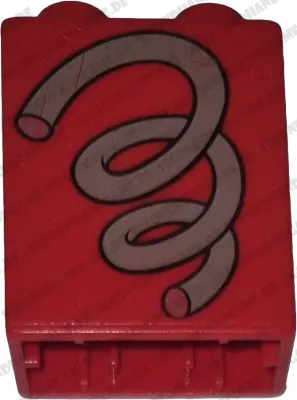 Lego Duplo  1x2 Stein Rot Spirale