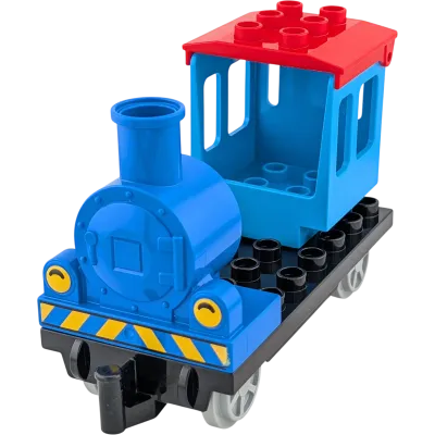 Lego Duplo Anhänger Schwarz Grau mit beweglichem Glied 4x8 mit Lokomotiven Ausatz