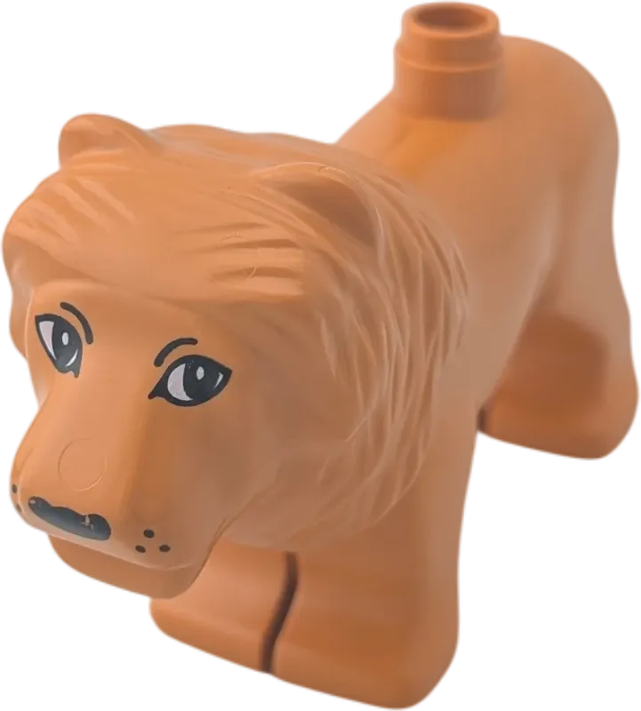 Lego Duplo Löwe Groß Braun mit beweglichem Kopf