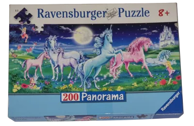 Ravensburger Panorama 200 Teile Puzzle 127801 Märchenhafte Einhörner