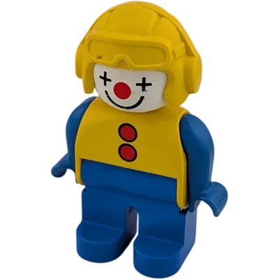 Lego Duplo Figur Mann 47394 Clown Gelber Helm Blaue Hose