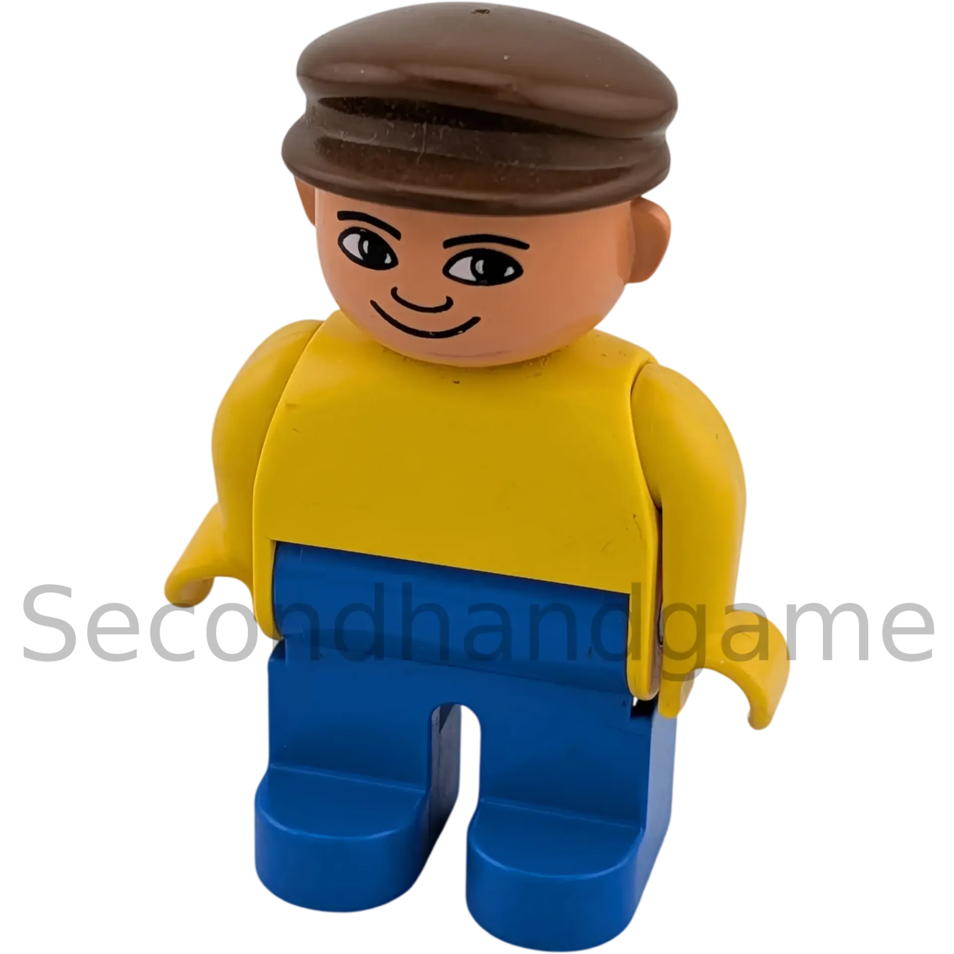 Lego Duplo Figur Mann 47394 Blaue Hose Gelbes Hemd braune Cape