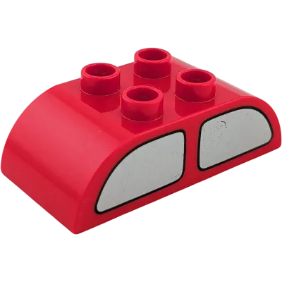 Lego Duplo 2x4 Dachstein 98223 Rot mit vier Fenstern für Autos oder Fahrzeuge