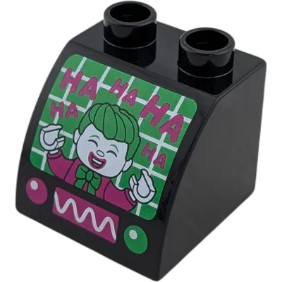 Lego Duplo 11170 Stein Schwarz mit Joker auf Monitor