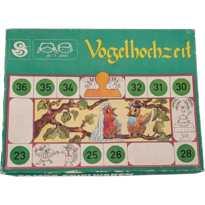 Famos Spielwaren Vogelhochzeit 572 DDR Stempelspiel Vintage