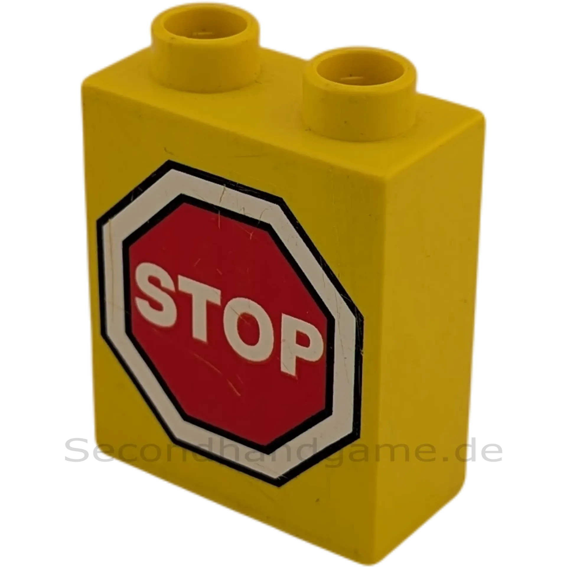 Lego Duplo  1x2 Stein Gelb Stopschild