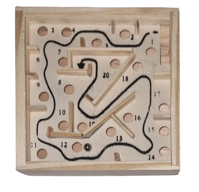 Holz Labyrinth 3D