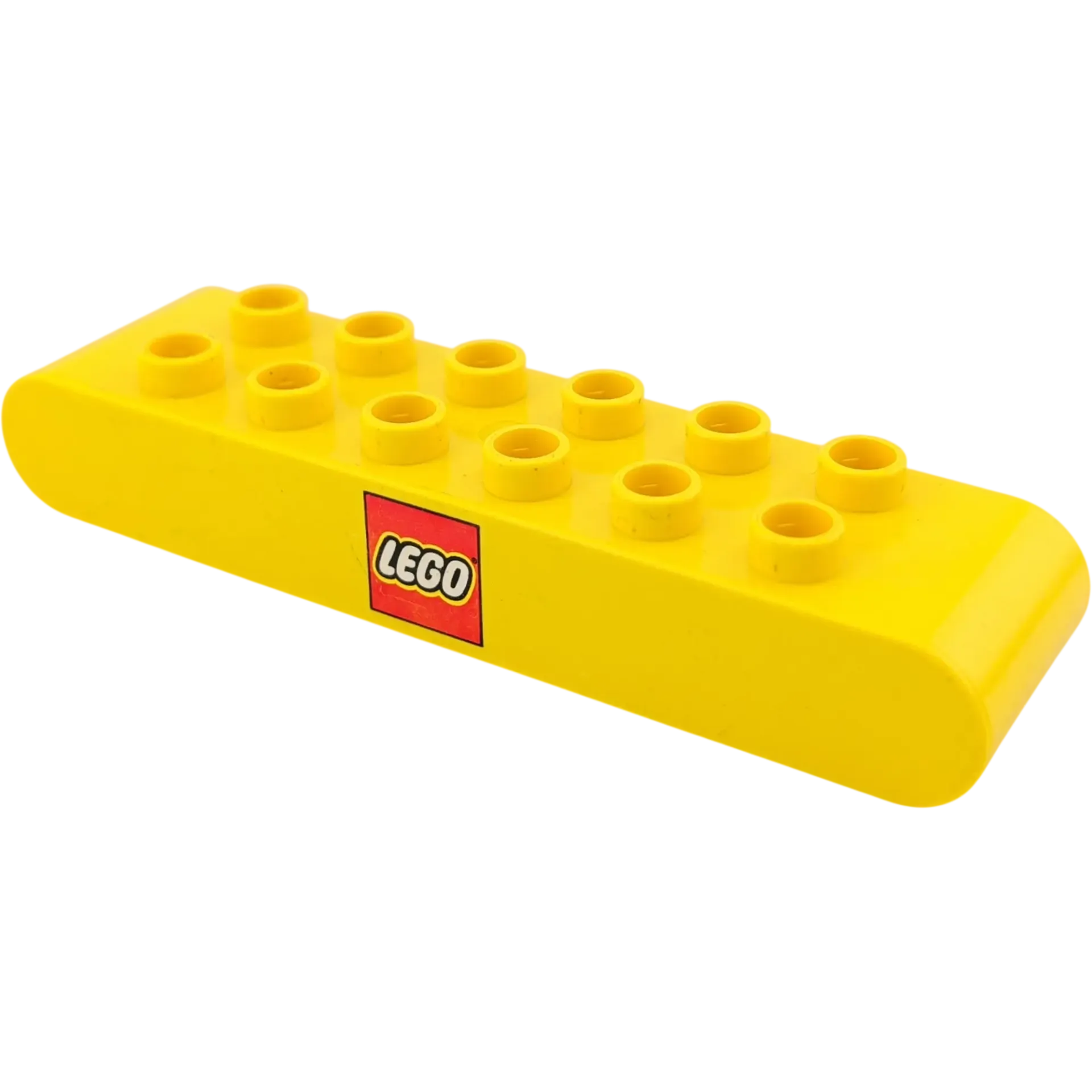 Lego Duplo 2x6 Baustein 4199 Gelb mit der Aufschrift LEGO