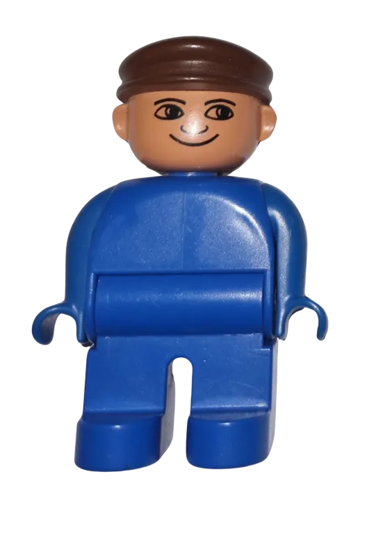 Lego Duplo Figur Mann 47394 Blaumann braune Cape